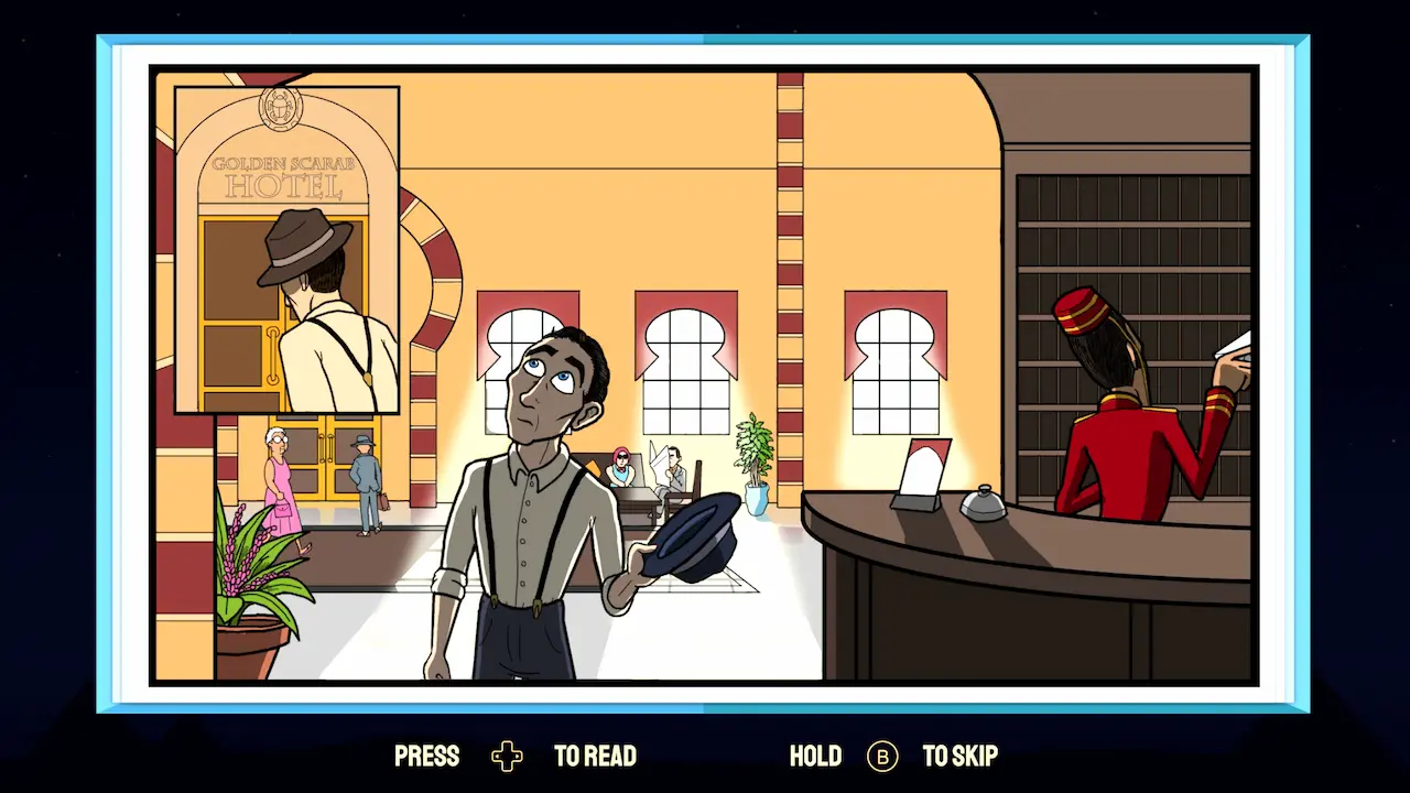 Hank uses his magic hat, screenshot from gameplay